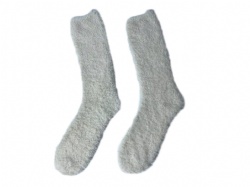 fluffy yarn crew  socks